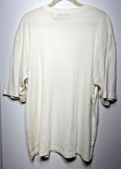 Claiborne PR-Essentials MERU Cream Men’s Short Sleeve Ribbed Crew Neck Shirt XL