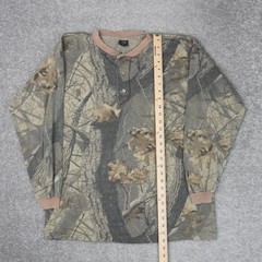 Vintage Ace Sportswear Made in USA Mens XL Camo Long Sleeve Collared Shirt