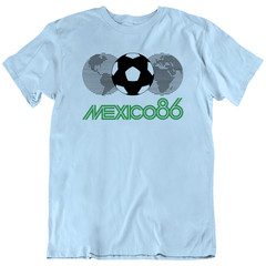 Mexico 86 Football World Soccer Sports 1986 Retro T-Shirt Tee Gift New