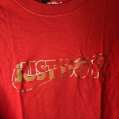 Nike Foil Franchise Red Just Do It Tee Long Sleeve Men’s T-shirt Size M NEW