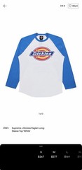 Dickies Supreme Fw24 Baseball Top Size Small Brand New