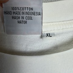 Vintage Art T Shirt Mens XL White Bali Primitive Native Hand Made Single Stitch