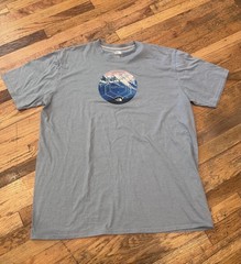 The North Face T Shirt Men’s XL Blue Graphic Print Spell Out Everyday Casual
