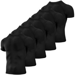 Men’s Compression Shirts 3/5 Pack, Short Sleeve Athletic Compression Tops Coo…