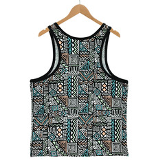 PacSun Men’s Y2K Aztec Cotton Sleeveless Wide Strap Pullover Tank Top Small
