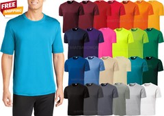 Mens TALL T-Shirt Moisture Wick Dri Fit Performance Tee MANY COLORS LT-4XLT NEW!