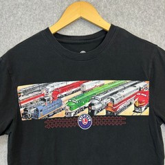 Lionel Trains SS Tee T-Shirt Black Graphic Locomotive Railroad Print Mens Small