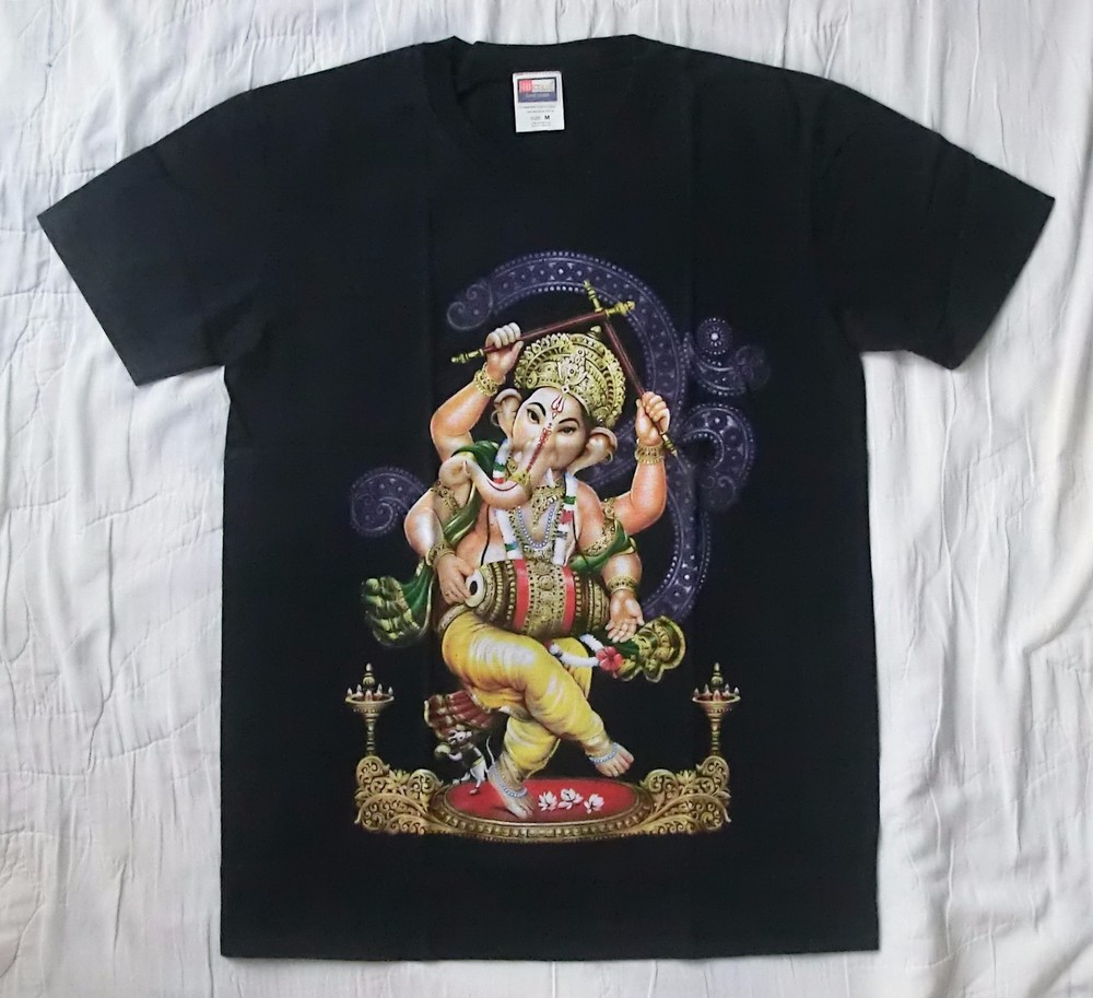 Dancing Ganesh medium black t-shirt