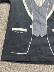 Vintage 90s Tuxedo T-Shirt Black Suit Bow tie Men’s X-Large XL Single Stitch