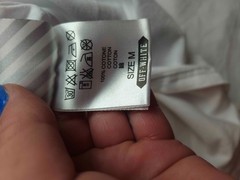 Off-White Temperature Fire Line Do Not Cross T-Shirt Men Medium Urban Streetwear