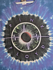 Pink Floyd Tie Dye T-Shirt Men’s 2XL Blue Graphic Band Tee Short Sleeve Cotton