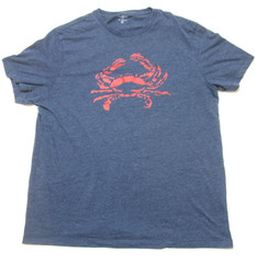 J. Crew Men Sz L Broken-in Graphic T-Shirt Red Crab Logo Coastal Preppy (M302)