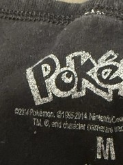 Pokemon Pikachu Tank Top Black Yellow 2014 Sleeveless Graphic Medium