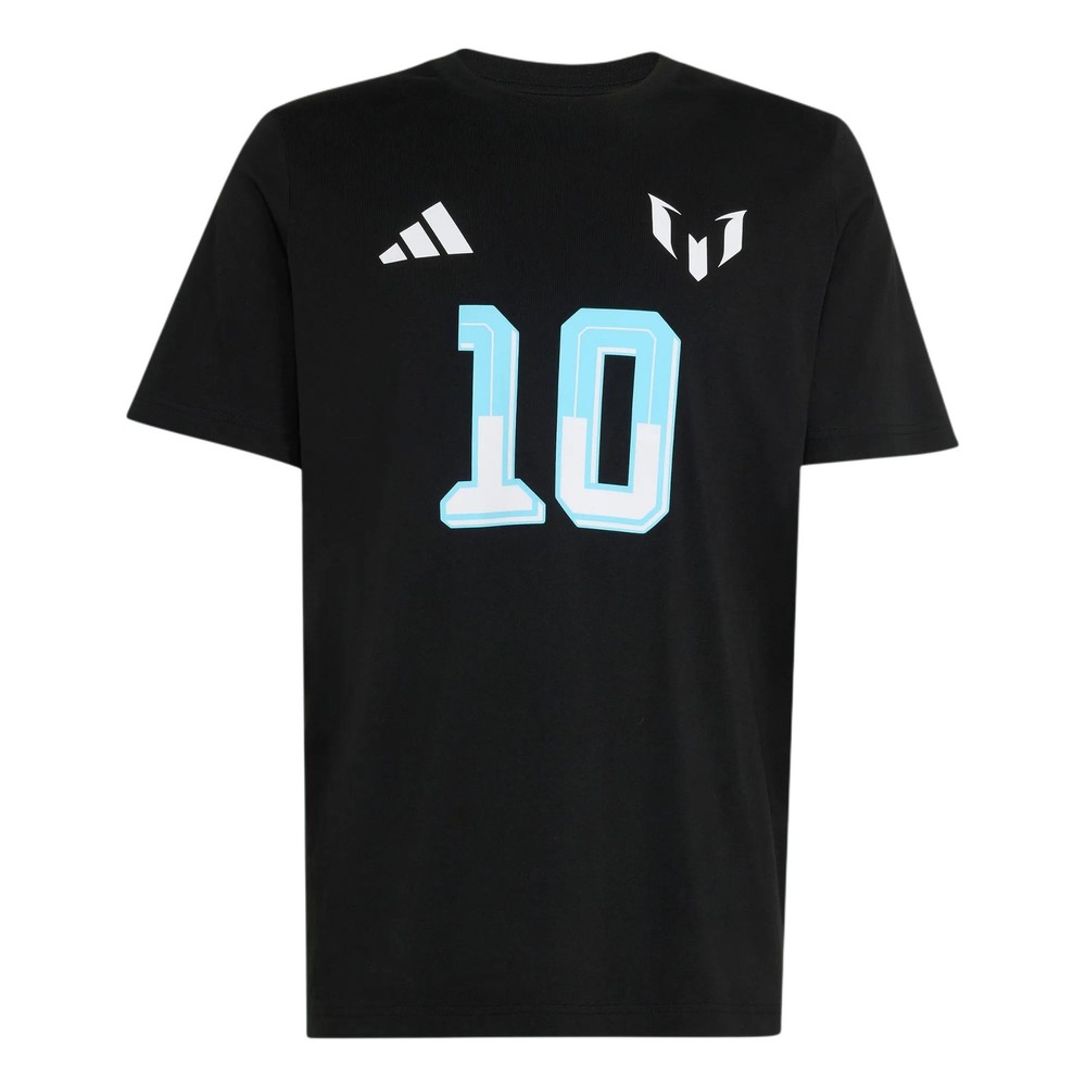 Adidas Messi T Shirts Men’s Black Crew Neck Moderate KS2539 Size