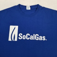 SoCalGas Logo #TeamSoCalGas Graphic T-Shirt Men’s Blue Medium Classic Casual