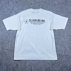 Vtg Soccer World Men’s T-Shirt “Use Your Head!” Graphic Single Stitch 90s Sz L