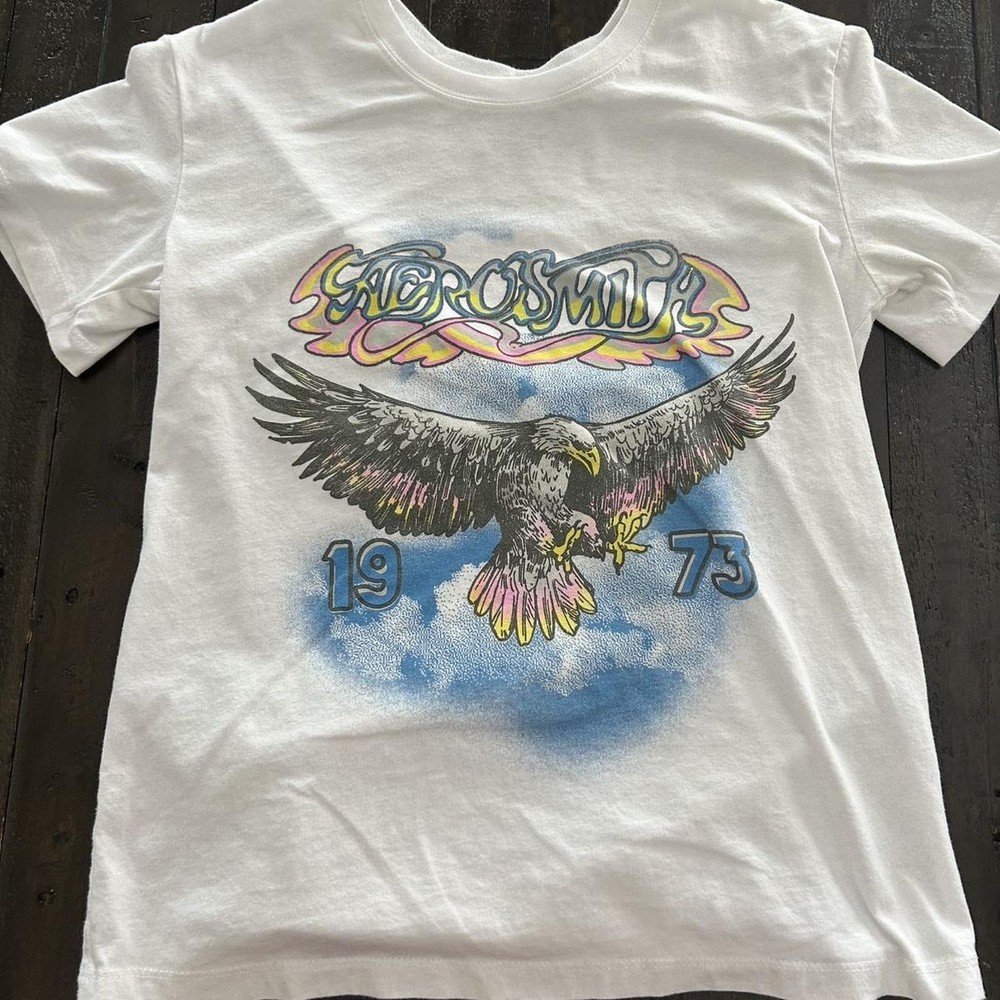 Remake Aerosmith Tour 1973 White T shirt Retro style Unisex tee NH23060