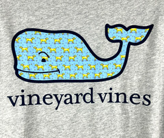 Vineyard Vines Men’s Golden Retriever Dog Whale Gray T-Shirt Size Large – NEW