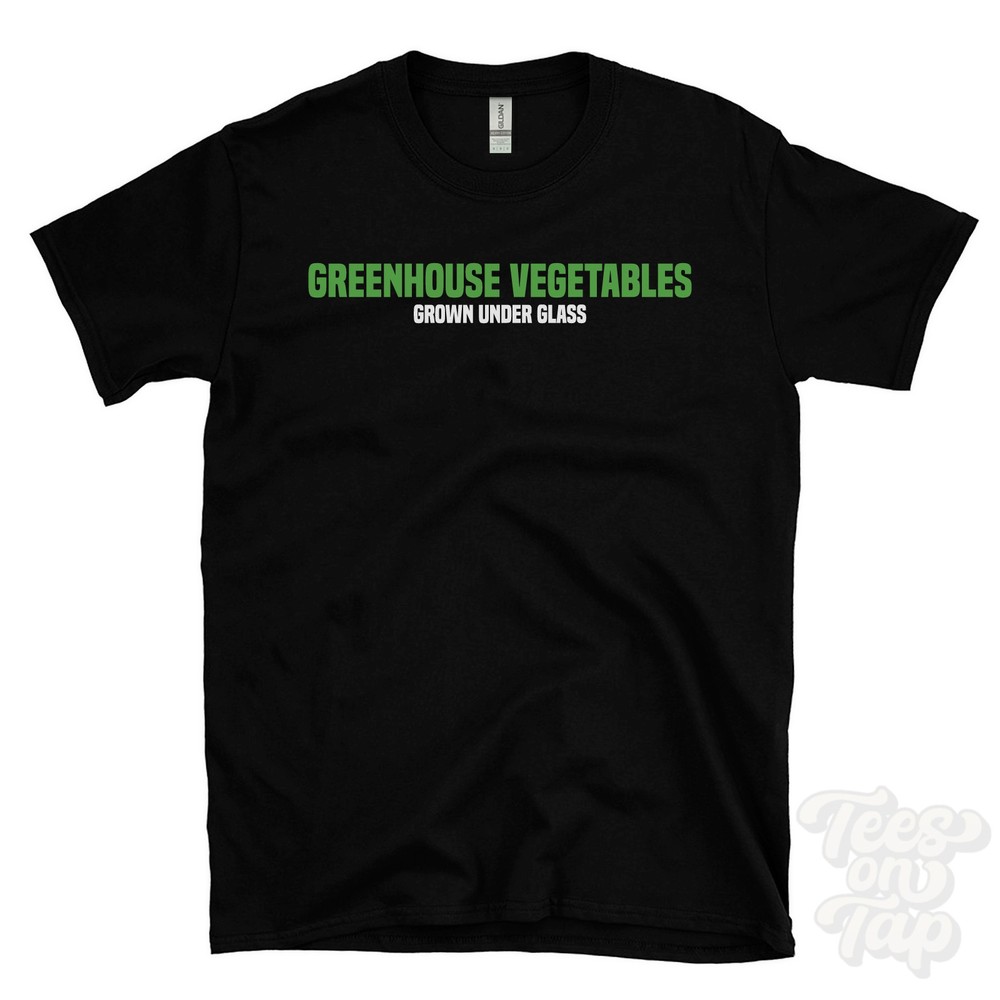GREENHOUSE VEGETABLES GROWN UNDER GLASS T-SHIRT polytunnel gardening | allotment
