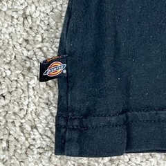 Dickies T-Shirt Mens Small Black Long Sleeve Heavyweight Henley Ribbed Cuff