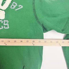 Vtg Y2K Aeropostale Mens Thermal Shirt Large Green Waffle Knit Skater Grunge