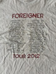 Foreigner Feels Like The First Time Concert T Shirt 2012 Tour XL Gildan