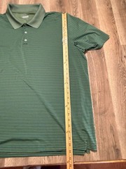 BCG Shirt, Men’s Size 3XL, Green, Striped, Polo Shirt, Short Sleeve