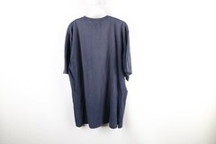 Vintage 90s Streetwear Mens Large Tall Thrashed Blank Pocket T-Shirt Navy Blue
