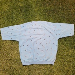 VTG 80s Street Scene Geometric Shirt M Banded Bottom Blouson Retro Dad