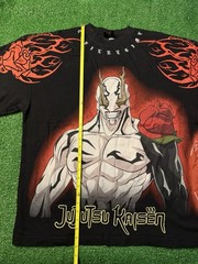 Civil Regime x Jujutsu Kaisen Cursed Rose Graphic Oversized Tee Black Red Large