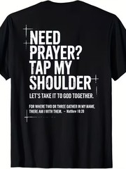 Need Prayer Tap My Shoulder Bible Verse Christian T-Shirt