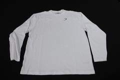 Gymshark Men’s Essential Oversized Long Sleeve T-Shirt ZG3 White Medium NWT