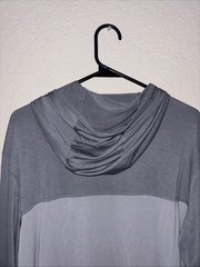 Free Fly Bamboo Hybrid Hoodie Mens Medium Slate Aspen Grey Sun UPF 50+ NWT