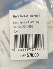 Free Fly Men’s Bamboo Flex Polo || T Shirt (MFXPOL-309-L) Size Large Color Gray