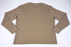 American Eagle Men’s L Khaki Super Soft Standard Fit Waffle Knit Thermal Shirt