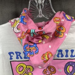 Fresh Laundry Donut OG Hooded T‑Shirt Men’s M White Pink Blue Cotton Blend 18×28