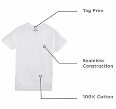 Stafford 4-Pk Men’s Medium Ultra Soft 100% Cotton Crew Neck T-Shirt White