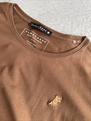 James Bark Crew Neck Tshirt Size XL Brown Pima Cotton