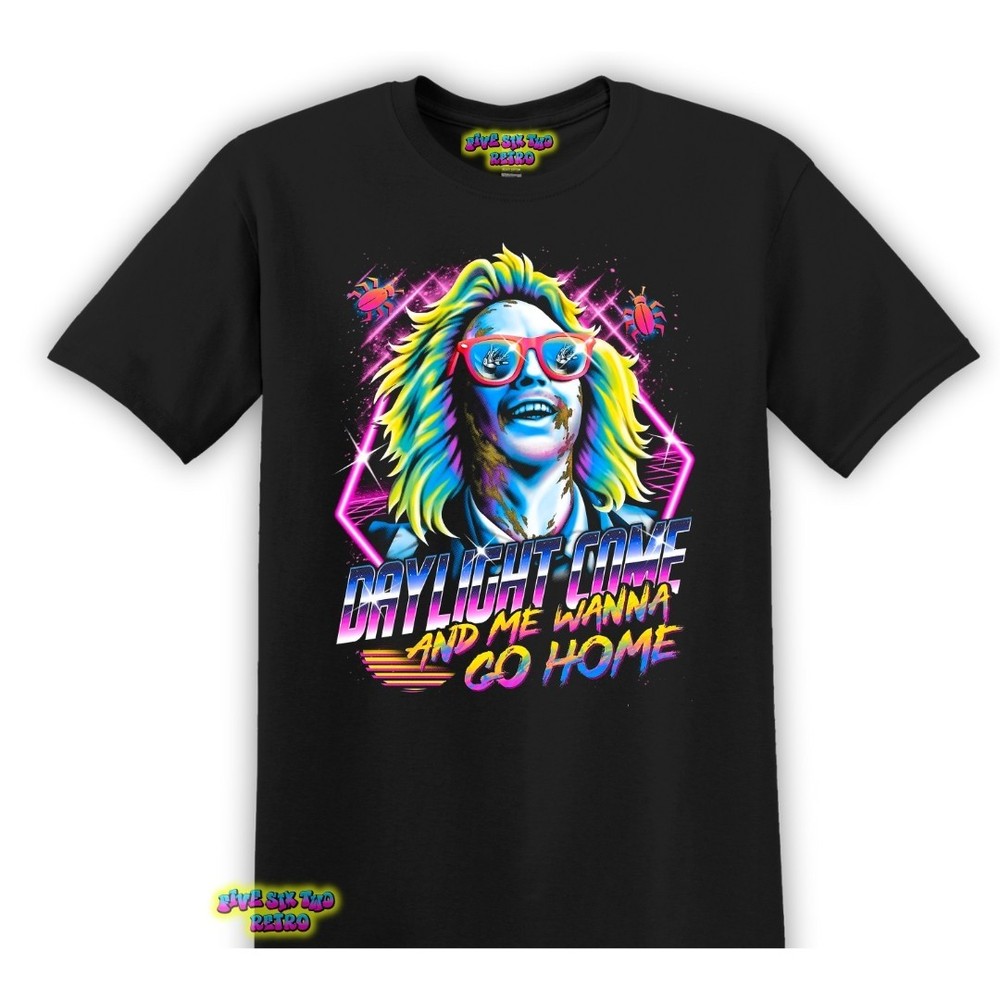 Beetlejuice Daylight Come and Me Wanna Go Home T-Shirt Black S-3XL