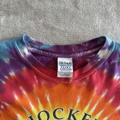 Vintage Pure Sports Hockey Face Off Tie Dye T-Shirt Size Medium