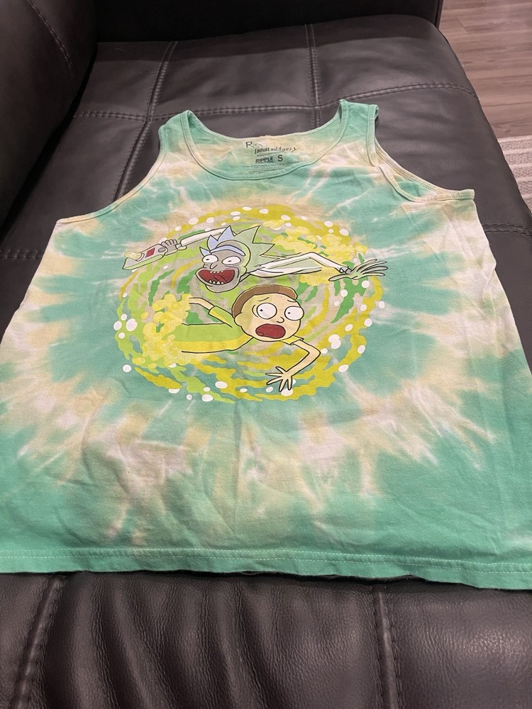 Men’s Rick & Morty Adult Swim Cartoon Network Ripple Junction Tank Top Small