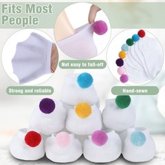 Vicenpal 8 Pairs Women Pom Pom Socks Ankle with Balls on the Back Cosplay Sea…