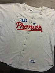 Vintage GTE Phillies Baseball Jersey Sz XL Telephone Mobile Wireless 90s Bike