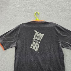 Taco Bell Men Shirt L Charcoal Diablo Sauce Logo Short Sleeve Ringer