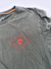 Timberland T-Shirt Men Small Graphic Print Logo Green ..#23402