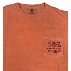 Comfort Colors Sigma Phi Epsilon UT Tennessee Crawfish Boil Pocket Tee Orange M