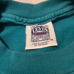 Vintage Levi’s 501 Jeans Men’s Blue Teal Jeans 1993 Single Stitch Shirt Sz XL