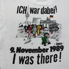Vintage 1989 Fall Of The Berlin Wall Ich War Dabei I Was There T-Shirt – Medium