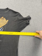 Vintage 3D Emblem Harley Davidson Panther T-Shirt Large Faded Black Distressed