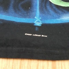 Vintage 2001 Liquid Blue Great Wolf Lodge Wolf All Over Print T-Shirt Size 2XL